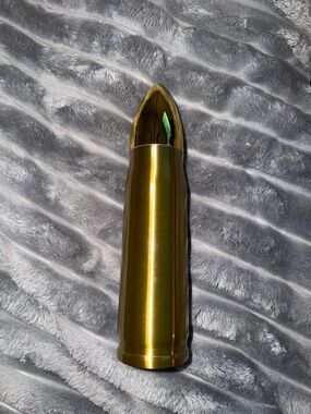 Gold Bullet-Shaped Stainless Steel Thermos Bottle - Gold